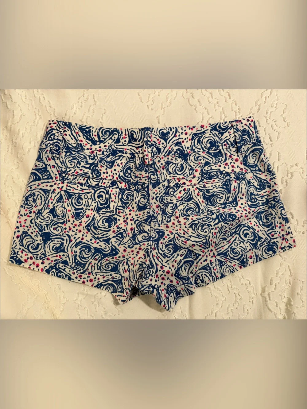 Lilly Pulitzer The Walsh Short in Indigo Star Crush Starfish Blue print - Picture 2 of 9